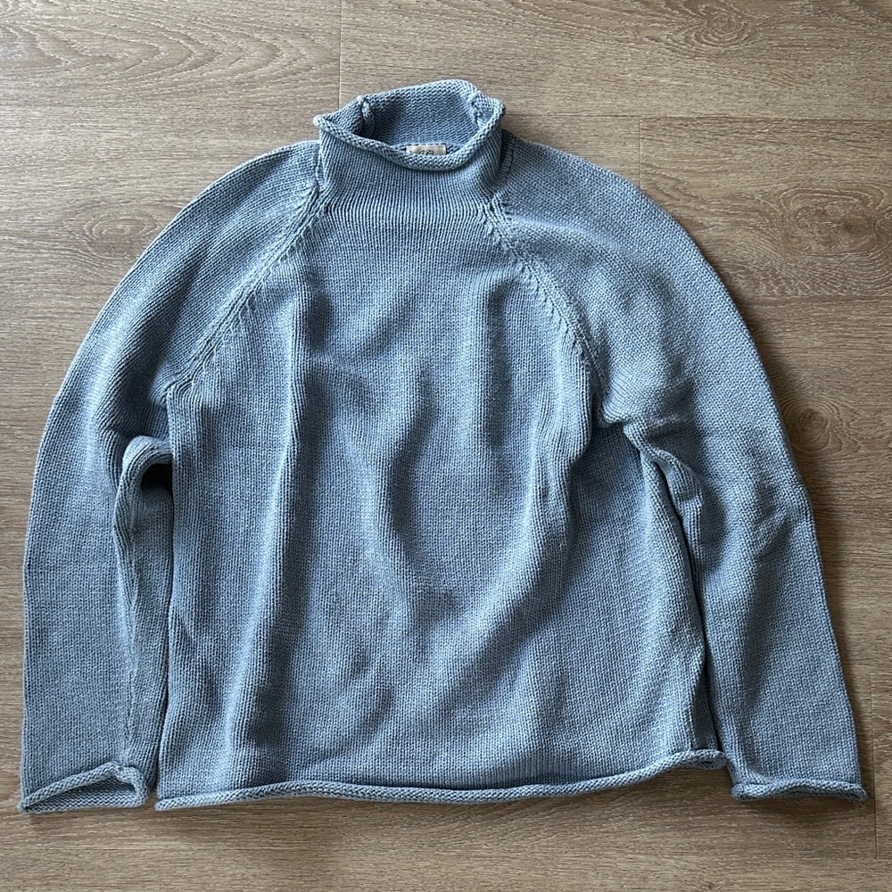 JCrew Blue Roll Neck Sweater
